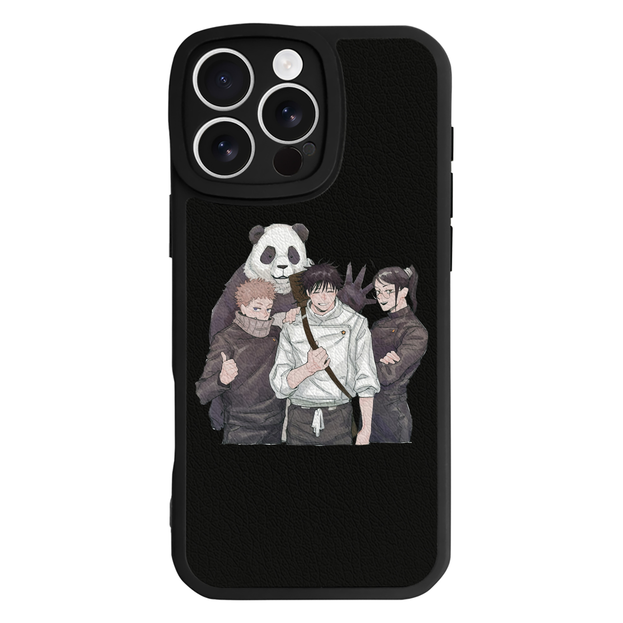 （画像用） 呪術廻戦 Jujutsu Kaisen 【iPhone 16シリーズ対応】シリコンスマホケース（レザー調） 材質：シリコン